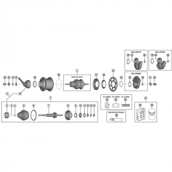 Shimano TL-C7001 right hand cone removal tool Shimano TL-C7001 right hand cone removal tool