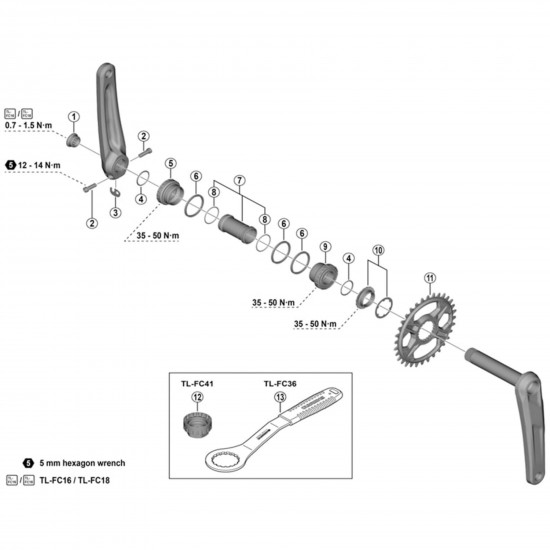 Shimano TL-FC41 adapter installation tool Shimano TL-FC41 adapter installation tool