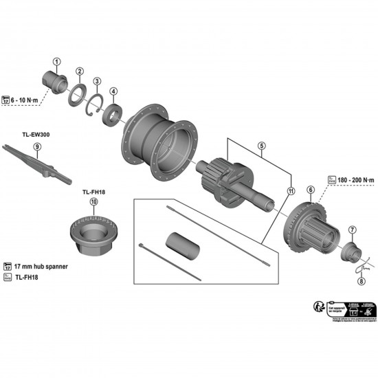 Shimano TL-FH18 Freehub body unit tool Shimano TL-FH18 Freehub body unit tool