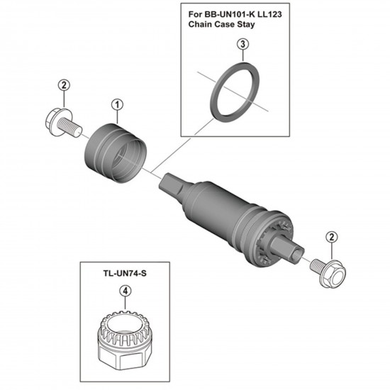 Shimano UN74S cartridge bottom bracket cup installation tool Shimano UN74S cartridge bottom bracket cup installation tool