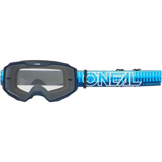 Oneal B-10 Goggle STRIPED blue/blue - clear Oneal B-10 Goggle STRIPED blue/blue - clear