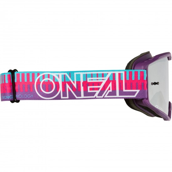 Oneal B-10 Goggle STRIPED pink/purple - clear Oneal B-10 Goggle STRIPED pink/purple - clear