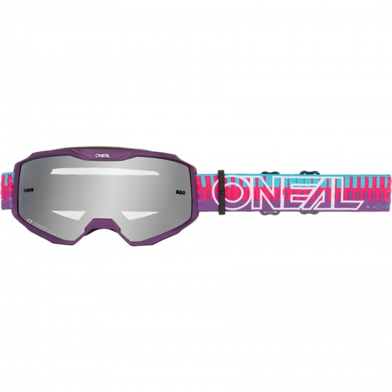 Oneal B-10 Goggle STRIPED pink/purple - clear Oneal B-10 Goggle STRIPED pink/purple - clear