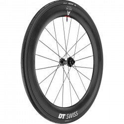 DT Swiss ARC 1100 DICUT disc brake WTS, carbon clincher 65 x 22 mm rim, front with tyre DT Swiss ARC 1100 DICUT disc brake WTS, carbon clincher 65 x 22 mm rim, front with tyre