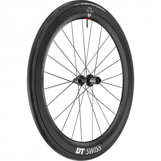 DT Swiss ARC 1100 DICUT disc brake WTS, carbon clincher 55 x 22 mm rim, rear with tyre DT Swiss ARC 1100 DICUT disc brake WTS, carbon clincher 55 x 22 mm rim, rear with tyre