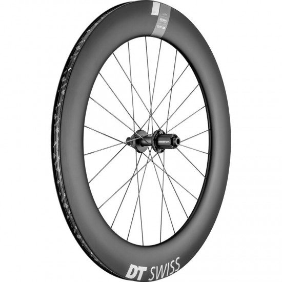 DT Swiss ARC 1400 DICUT disc brake wheel, carbon clincher 80 x 20 mm rim, rear DT Swiss ARC 1400 DICUT disc brake wheel, carbon clincher 80 x 20 mm rim, rear