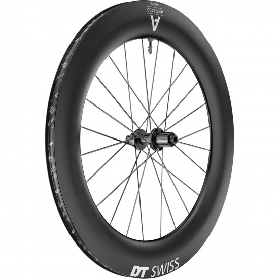 DT Swiss ARC 1400 DICUT disc brake wheel, carbon clincher 85 x 22 mm rim, rear DT Swiss ARC 1400 DICUT disc brake wheel, carbon clincher 85 x 22 mm rim, rear
