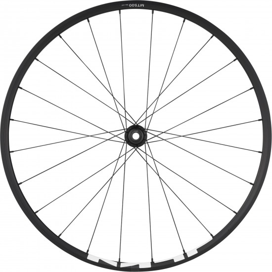 Shimano WH-MT500 MTB wheel, 29er, 15 x 100 mm thru-axle, front, black Shimano WH-MT500 MTB wheel, 29er, 15 x 100 mm thru-axle, front, black