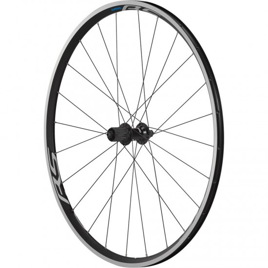 Shimano WH-RS100 clincher wheel, 9/10/11-speed, 130 mm Q/R axle, rear, black Shimano WH-RS100 clincher wheel, 9/10/11-speed, 130 mm Q/R axle, rear, black