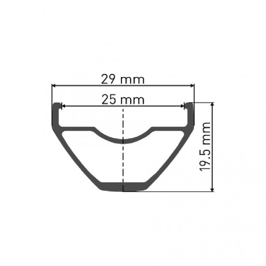 DT Swiss X 432 Sleeve-joined 28 hole Presta-drilled black - 29"