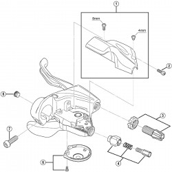 Shimano ST-R243 left hand indicator unit