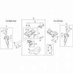 Shimano ST-6800 right hand main lever assembly
