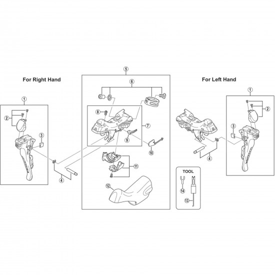 Shimano ST-6800 clamp band unit (23.8 mm-24.2 mm)