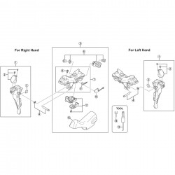 Shimano ST-6800 left hand main lever assembly