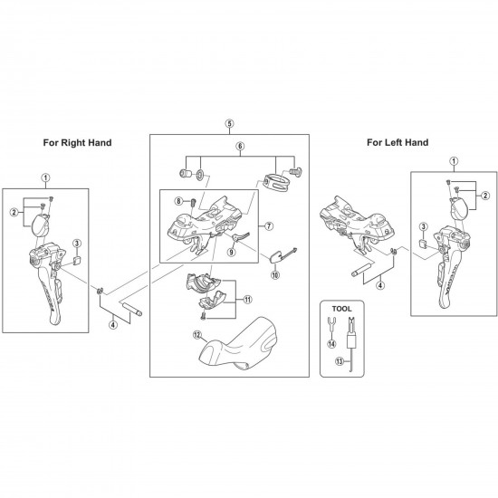 Shimano ST-6800 left hand bracket unit Shimano ST-6800 left hand bracket unit