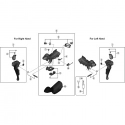 Shimano ST-9001 right hand name plate R and fixing screws Shimano ST-9001 right hand name plate R and fixing screws