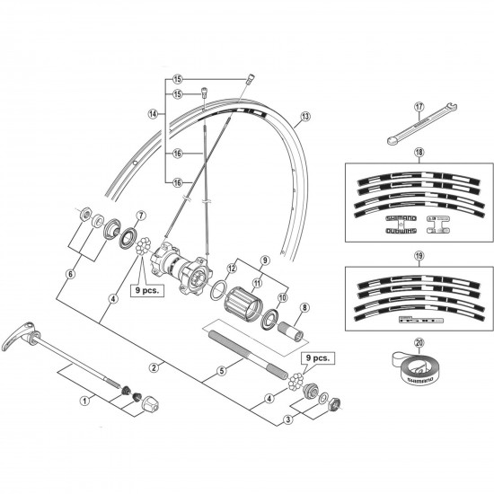 Shimano WH-RS10 spoke 304 mm black Shimano WH-RS10 spoke 304 mm black