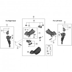 Shimano ST-5800 left hand main lever assembly, silver