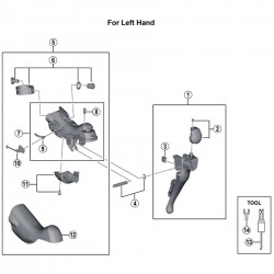 Shimano ST-5800 lever axle and E-ring Shimano ST-5800 lever axle and E-ring