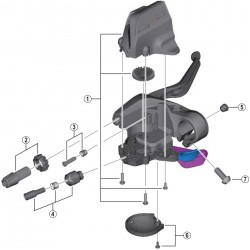 Shimano ST-T4000 indicator unit right hand, silver