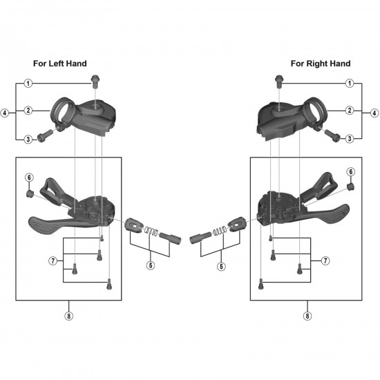 Shimano SL-M9000 right hand shifting lever unit