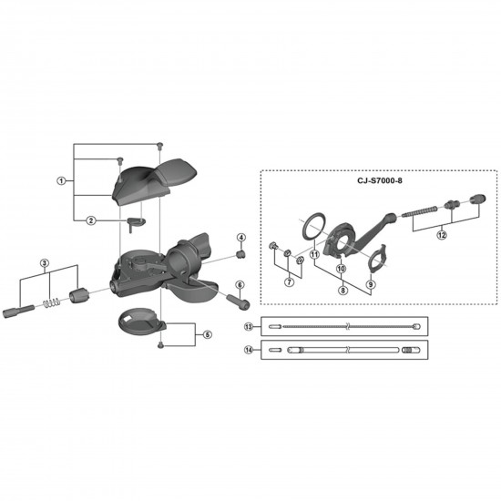 Shimano SL-S7000 indicator unit, black Shimano SL-S7000 indicator unit, black