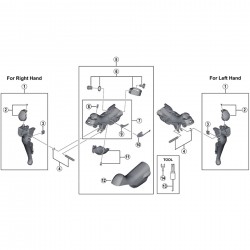 Shimano ST-4700 Right hand bracket assembly Shimano ST-4700 Right hand bracket assembly