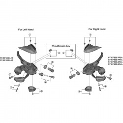 Shimano ST-EF500-8R2A Upper cover and fixing screws Shimano ST-EF500-8R2A Upper cover and fixing screws