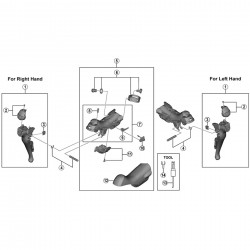 Shimano ST-R3000 right hand name plate and screw Shimano ST-R3000 right hand name plate and screw