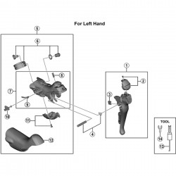 Shimano ST-R3030 left hand bracket assembly Shimano ST-R3030 left hand bracket assembly