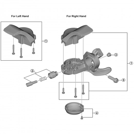 Shimano SL-R3000 main lever cover and fixing screw Shimano SL-R3000 main lever cover and fixing screw