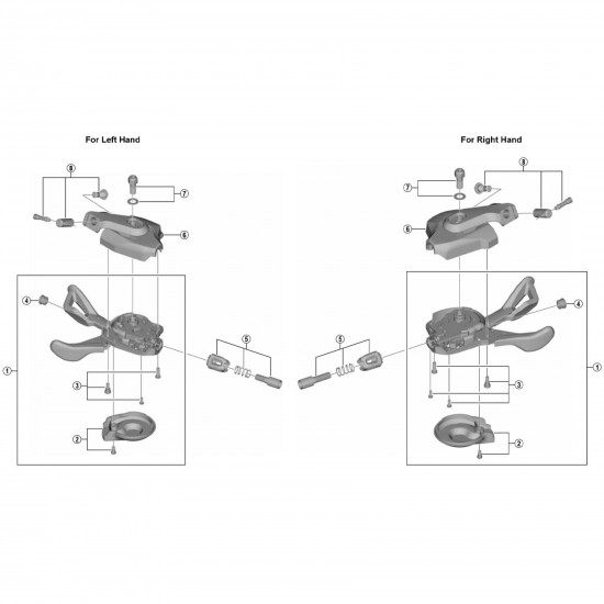 Shimano SL-M7000-11 right hand main lever cover and fixing screw