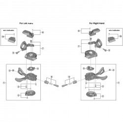 Shimano SL-M7000-11 right hand base cover unit with indicator type Shimano SL-M7000-11 right hand base cover unit with indicator type