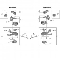 Shimano SL-M7000 left hand base cover unit without indicator type Shimano SL-M7000 left hand base cover unit without indicator type