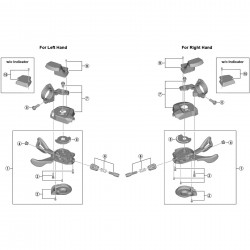Shimano SL-M7000-10 right hand base cover unit with indicator type Shimano SL-M7000-10 right hand base cover unit with indicator type
