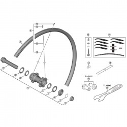 Shimano WH-RX31-F12 Complete hub axle