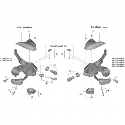 Shimano ST-EF510-8R4A Upper cover and fixing screws, silver