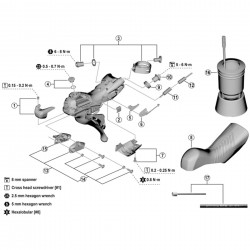 Shimano ST-R9120 right hand lid unit Shimano ST-R9120 right hand lid unit