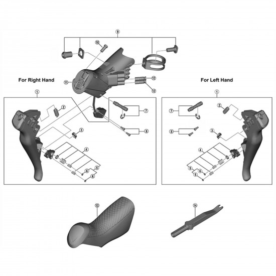 Shimano ST-R9150 Bracket Covers, Pair Shimano ST-R9150 Bracket Covers, Pair