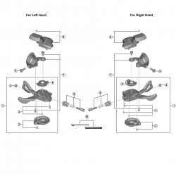 Shimano SL-T6000 right hand main lever cover and fixing screw Shimano SL-T6000 right hand main lever cover and fixing screw