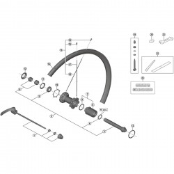 Shimano WH-RS700-C30-TL-R left hand spoke, 273 mm Shimano WH-RS700-C30-TL-R left hand spoke, 273 mm