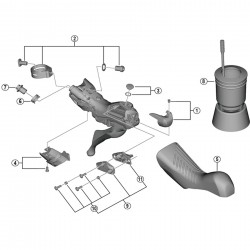 Shimano ST-R8020 left hand name plate and fixing screw Shimano ST-R8020 left hand name plate and fixing screw