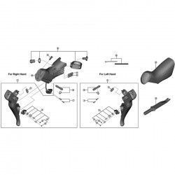 Shimano ST-R8050 clamp band unit, 23.8, 24.2 mm Shimano ST-R8050 clamp band unit, 23.8, 24.2 mm
