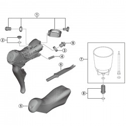 Shimano ST-R8070 clamp band unit, 23.8-24.2 mm Shimano ST-R8070 clamp band unit, 23.8-24.2 mm