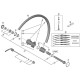 Shimano WH-RS500-TL-R left hand spoke, 305 mm, with plug and washer