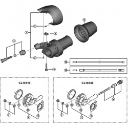Shimano SL-C3000-7 indicator cover and fixing screws, silver Shimano SL-C3000-7 indicator cover and fixing screws, silver