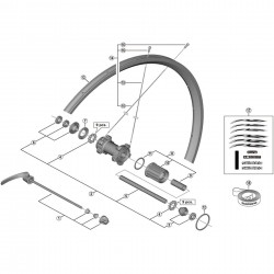 Shimano WH-RS300-CL-R complete hub axle, 141 mm Shimano WH-RS300-CL-R complete hub axle, 141 mm
