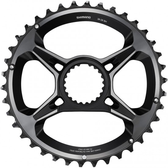 Shimano FC-M9120-B2 chainring, 38T-BH, for 38-28T Shimano FC-M9120-B2 chainring, 38T-BH, for 38-28T