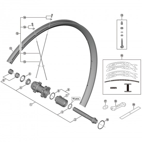 Shimano WH-RX570-TL-650B spoke, 277 mm