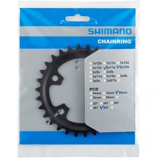 Shimano FC-RX600 GRX 11 speed double inner chainring 30T-NF, for 46-30T Shimano FC-RX600 GRX 11 speed double inner chainring 30T-NF, for 46-30T